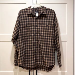 Patagonia 100% Organic Cotton Plaid Men’s Long Sleeve Button Down Shirt Sz M